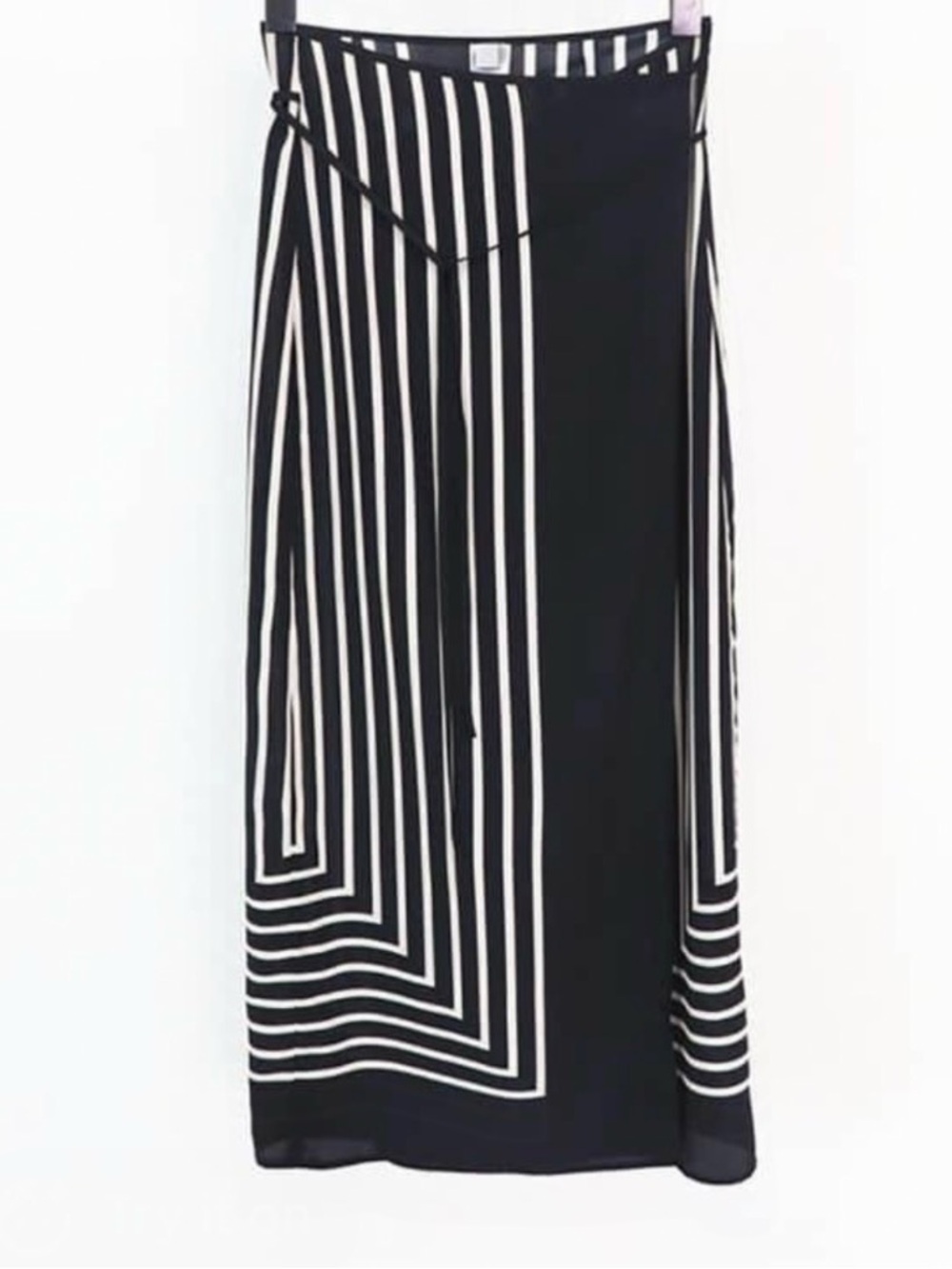 Toteme Black and White Striped Maxi Skirt